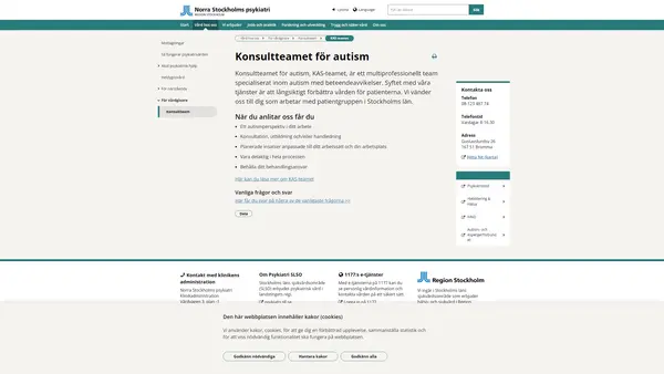 Konsultteam för autism, Norra Stockholms psykiatri