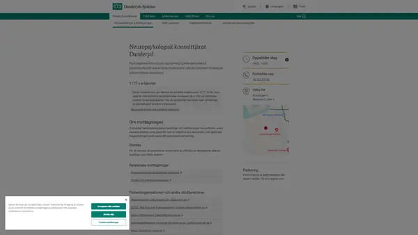 Neuropsykologisk konsulttjänst Danderyd, Danderyds sjukhus