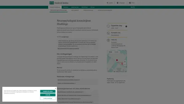 Neuropsykologisk konsulttjänst Huddinge, Danderyds sjukhus