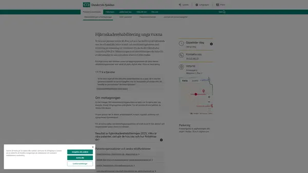 Hjärnskaderehabilitering unga vuxna, Danderyds sjukhus