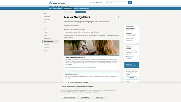 Logopedmottagningen Nacka Närsjukhus