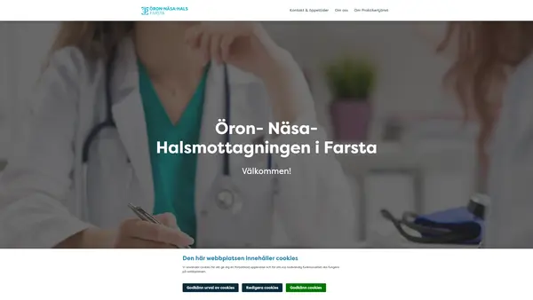 Öron näsa hals specialistläkarmottagning, Farsta