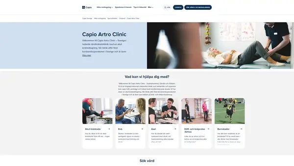 Capio Artro Clinic Ortopedi/idrott, Capio Artro Clinic AB