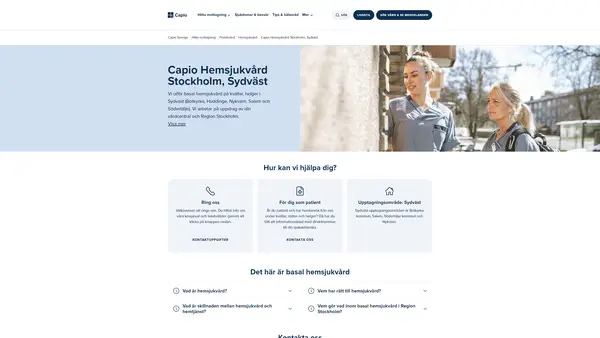 Capio Hemsjukvård Stockholm Sydväst