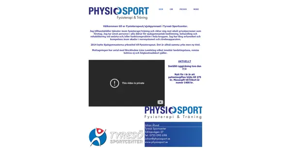 Physiosport - Johan Ålund, Tyresö