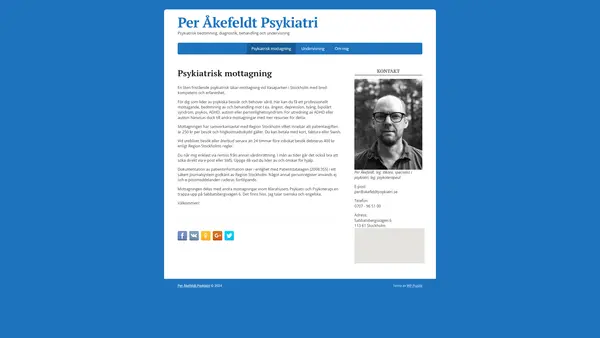 Per Åkefeldt Psykiatrisk Mottagning logo