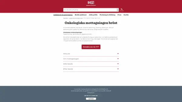 Onkologiska mottagningen för bröstcancer, Södersjukhuset