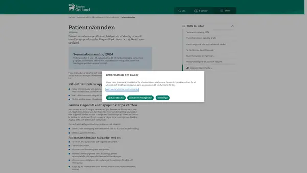 Patientnämnden, Gotland