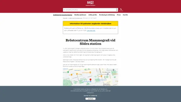 Bröstcentrum, Södersjukhuset