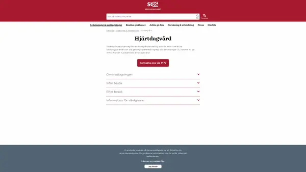 Hjärtdagvård, Kardiologi, Södersjukhuset