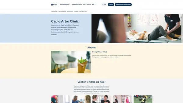 Capio Artro Clinic Rehab Sophiahemmet - Jessica Svensson