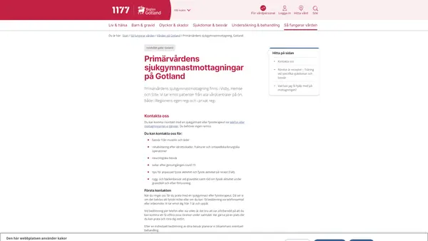 Sjukgymnastik primärvård Slite, Gotland