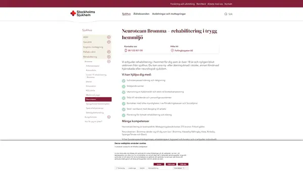 Neuroteam Bromma, Öppenvård, Stiftelsen Stockholms Sjukhem