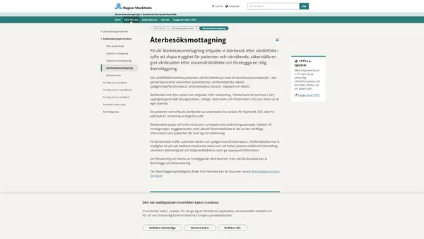 Återbesöksmottagning Sabbatsbergsgeriatriken