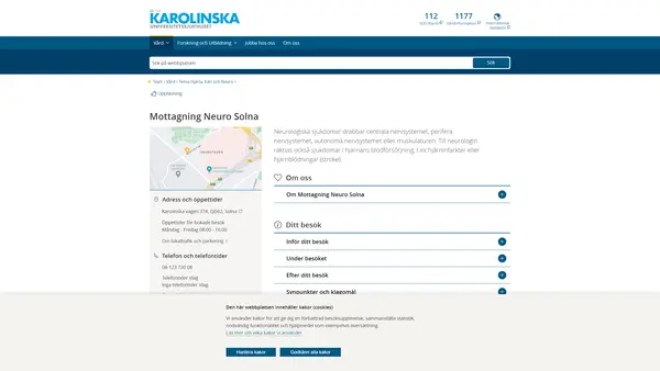 Mottagning Neuro Solna, Karolinska Universitetssjukhuset