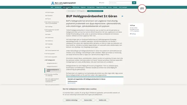 BUP Heldygnsvårdsenhet S:t Göran