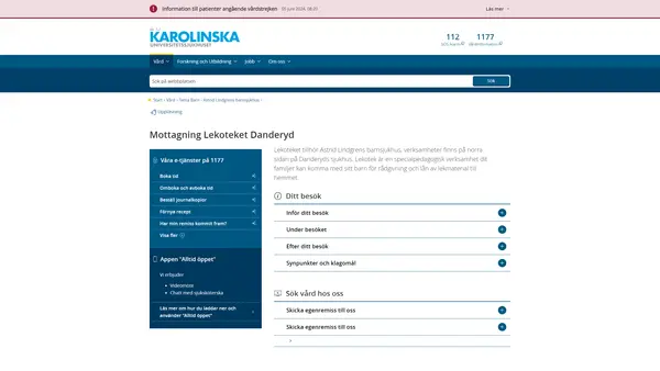 Mottagning Barnlekotek Danderyd, Karolinska Universitetssjukhuset