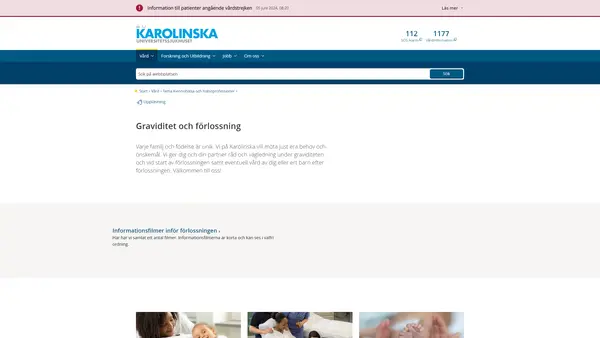 Vårdavdelning 2 BB Karolinska Huddinge, Karolinska Universitetssjukhuset