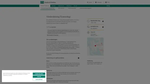 Vårdavdelning 72 neurologi, Danderyds Sjukhus AB