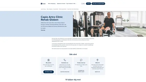 Capio Artro clinic Rehab Globen - David Holmgren, Enskede/Årsta/Vantör