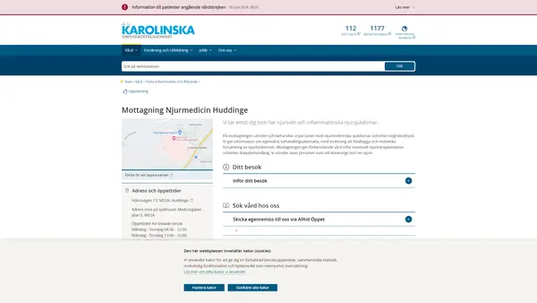 Mottagning Njurmedicin Huddinge, Karolinska Universitetssjukhuset