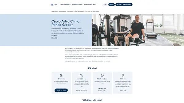 Capio Artro Clinic Rehab Globen - Helen Persson, Enskede/Årsta/Vantör