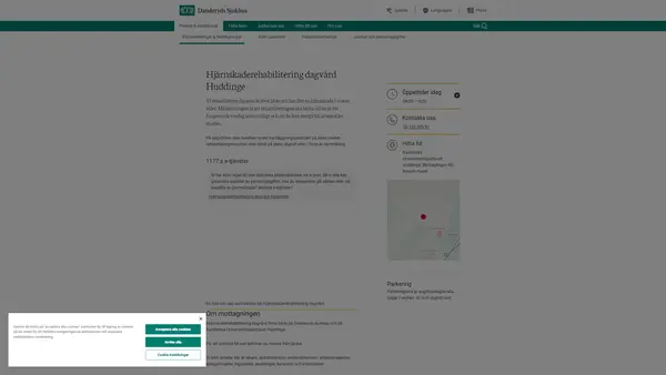 Hjärnskaderehabilitering dagvård Huddinge, Danderyds Sjukhus AB logo