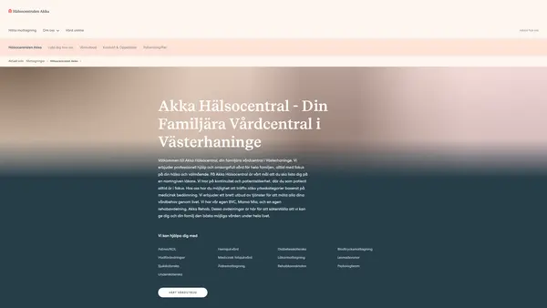 Akka Husläkarmottagning, Västerhaninge