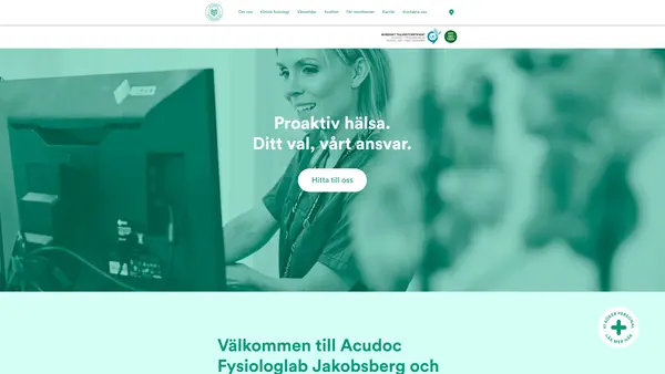 Acudoc Fysiologlab, Järfälla