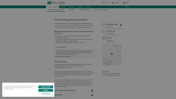 Vårdavdelning 98 internmedicin, Danderyds sjukhus