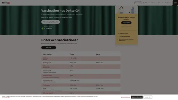 Apoteket Täby C Doktor24 Vaccinationsmottagning