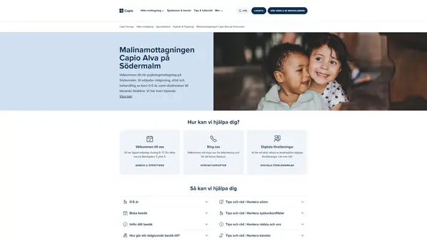 Malinamottagningen Capio Alva på Södermalm