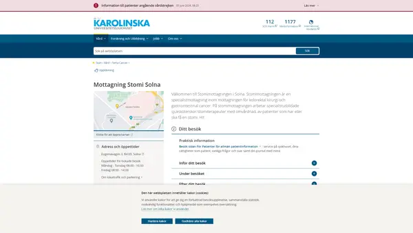 Mottagning Stomi Solna, Karolinska Universitetssjukhuset