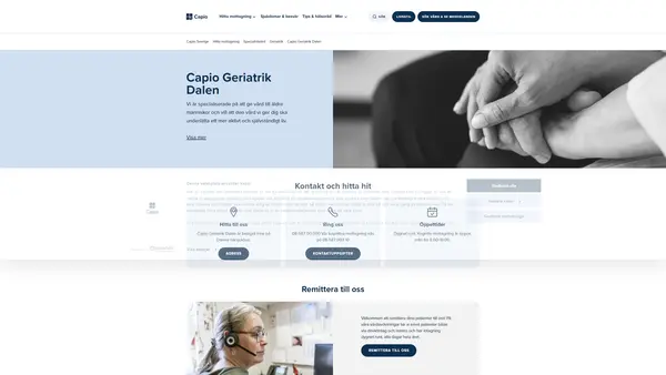 Kognitiv mottagning Capio geriatrik Dalen