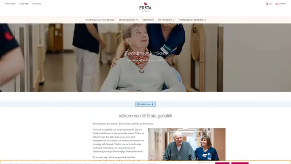 Geriatrik avdelning 1, Ersta sjukhus
