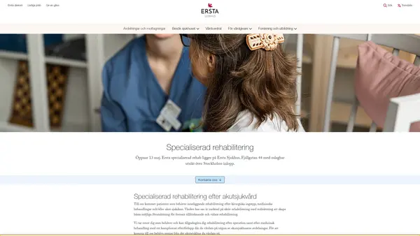 Specialiserad rehab avdelning, Ersta sjukhus