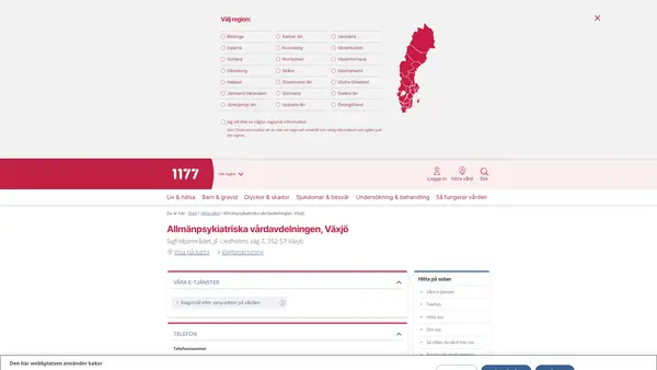 Allmänpsykiatriska vårdavdelningen, Växjö