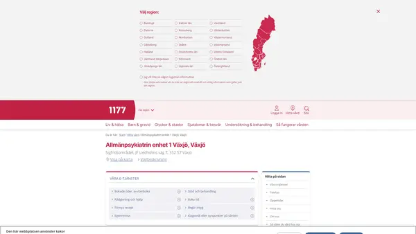 Allmänpsykiatrin enhet 1 Växjö, Växjö