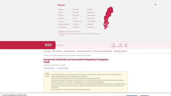 Integrerad missbruks och beroendemottagning Linnégatan, Växjö