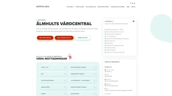 Vårdcentralen Achima Care Älmhult, Älmhult