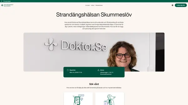 Läkarmottagningen Strandängshälsan Skummeslöv