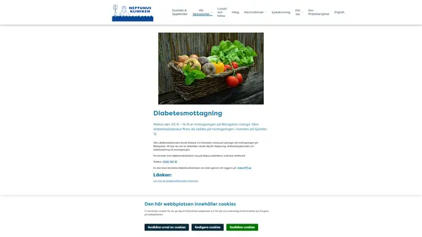 Diabetesmottagningen Neptunuskliniken, Varberg