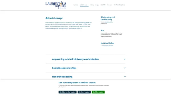 Arbetsterapin Laurentiuskliniken, Falkenberg