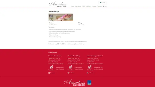 Arbetsterapin Amadeuskliniken Fyllinge, Halmstad
