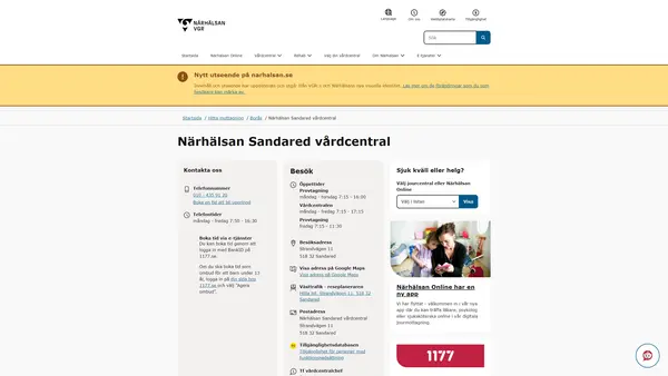 Närhälsan Sandared vårdcentral, Sandared