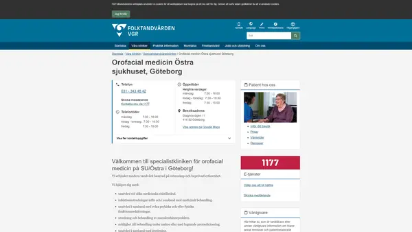 Specialistkliniken för orofacial medicin Östra Göteborg, Göteborg