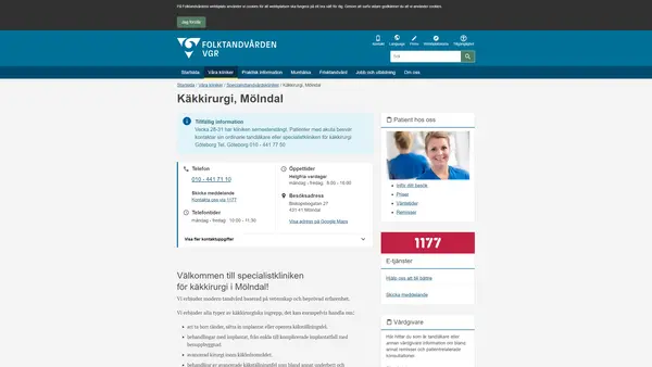 Specialistkliniken för käkkirurgi Mölndal, Mölndal