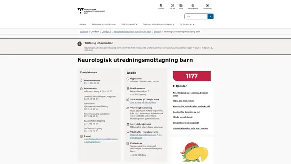 Neurologisk utredningsmottagning barn, Göteborg