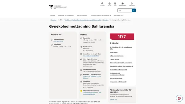 Gynekologimottagning Sahlgrenska, Göteborg