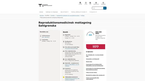 Reproduktionsmedicinsk mottagning Sahlgrenska, Göteborg